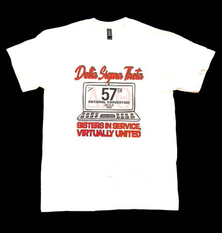 A white t-shirt with red text

AI-generated content may be incorrect.